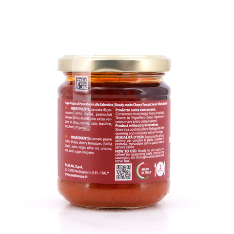 Pralina Sugo di Pomodorini alla Salentina Kirschtomatensauce 180g Glas Bild 2